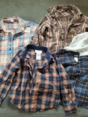 Kids Bundle Four Plaid Cotton Flannels